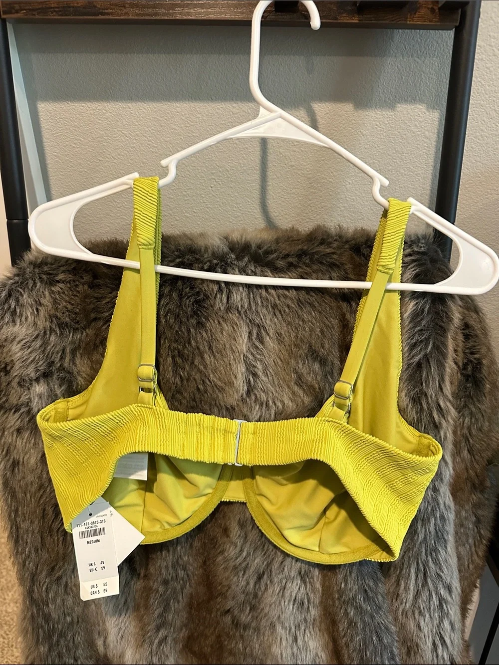 Abercrombie & Fitch Lime Textured Curve Love Underwire Bikini Top - Picture 4 of 6